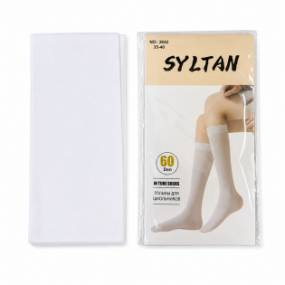 Гольфы детские Syltan однотонные белые 3642 оптом