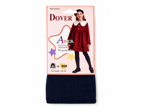 Колготки детские Dover «Алиса» 2310 однотонные с узором модал-3