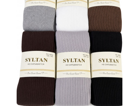 Колготки школьные Syltan 8856 в рубчик-1