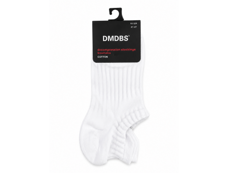 Носки мужские Dmdbs короткие белые AJ-324 рубчик-1