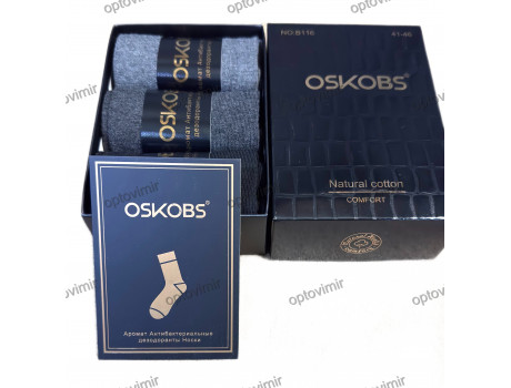 Носки мужские OSKO хлопковые ассорти в коробке 3 пары В116-2