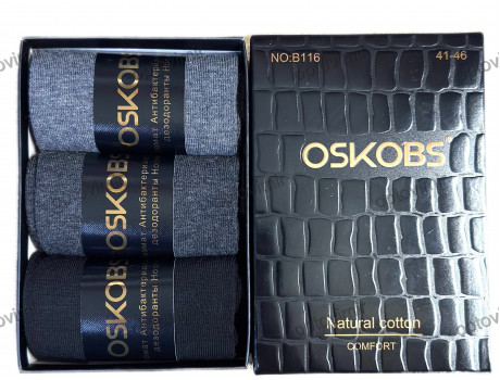 Носки мужские OSKO хлопковые ассорти в коробке 3 пары В116