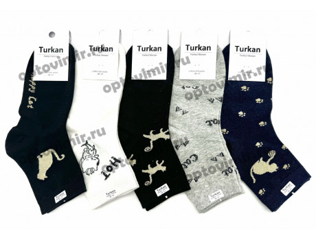 Носки женские Turkan длинные принты и надписи 62515