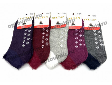 Носки женские Syltan ангора короткие с пушком 2858